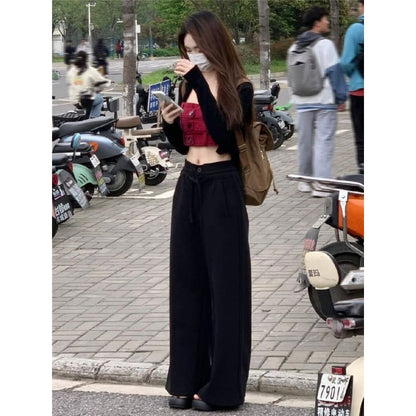 Mid Rise Plain Wide Leg Pants (Various Designs)