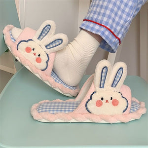 Milky strawberry slippers - Rabbit light pink / 36-37 -