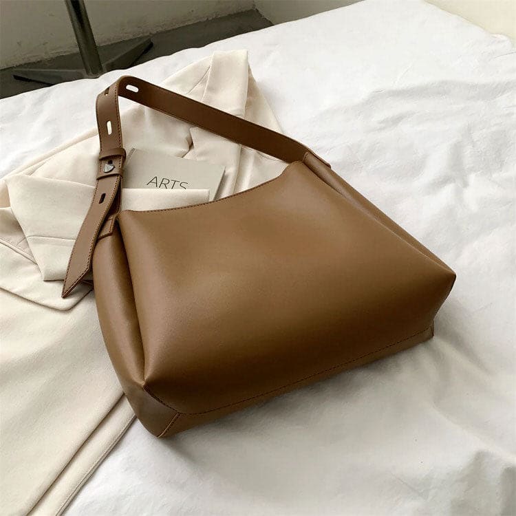 Minimalist Vegan Leather Tote Bag - Handbags