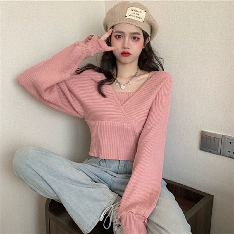 Mock Two Piece Sweater