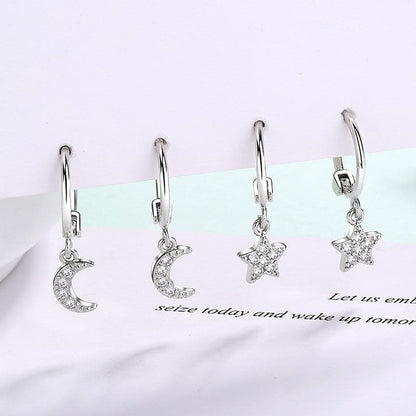 Moon / Star Alloy Drop Earring