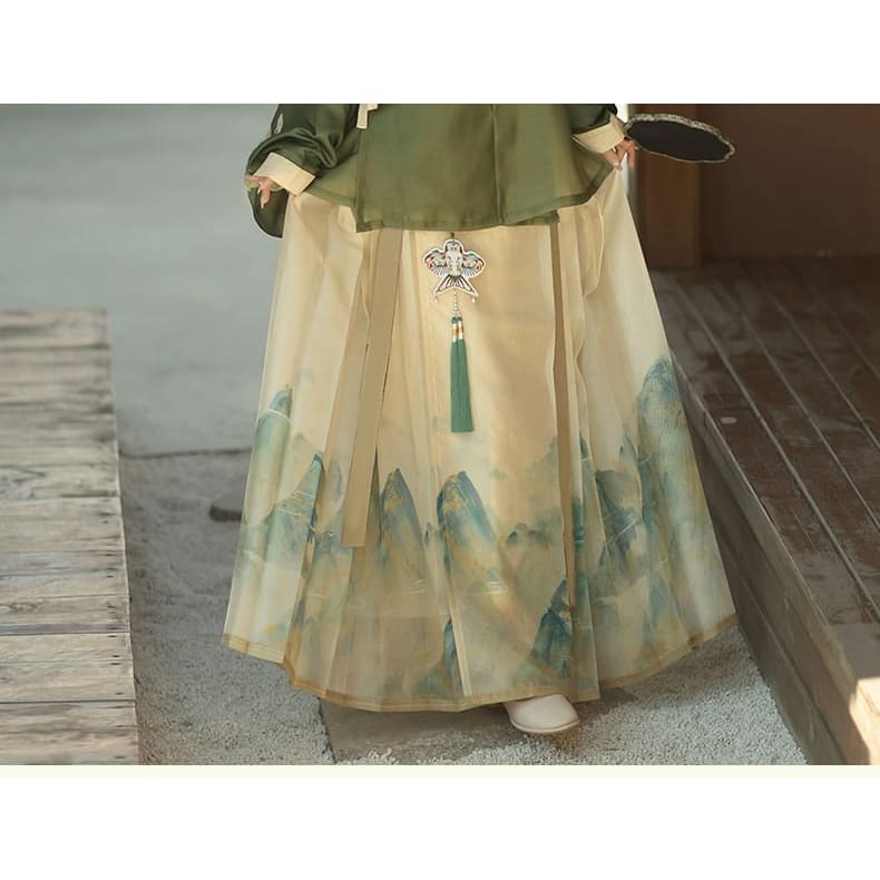 Mountain Print Hanfu Costume Set