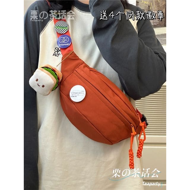 Multi-Pocket Belt Bag / Bag Charm / Set - With Toast