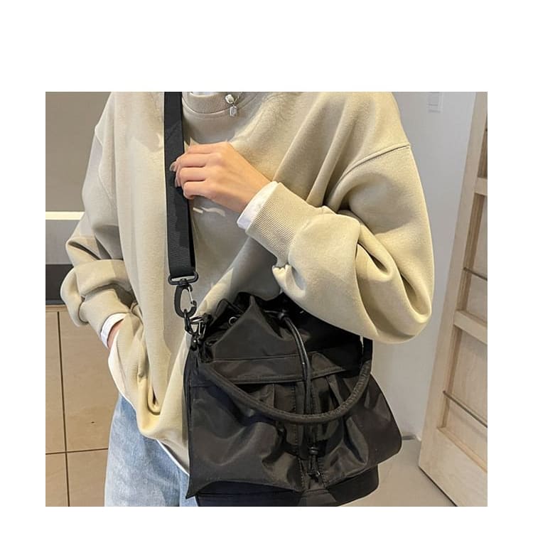 Multi-Pocket Drawstring Bucket Bag