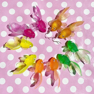 Multicolour Goldfish Earrings - earrings