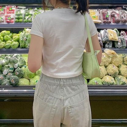 Mushroom Butterfly Crop Top - Tops