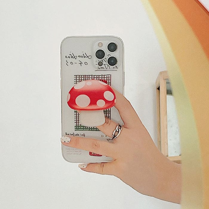 Mushroom Phone Grip Holder - Standart / Red