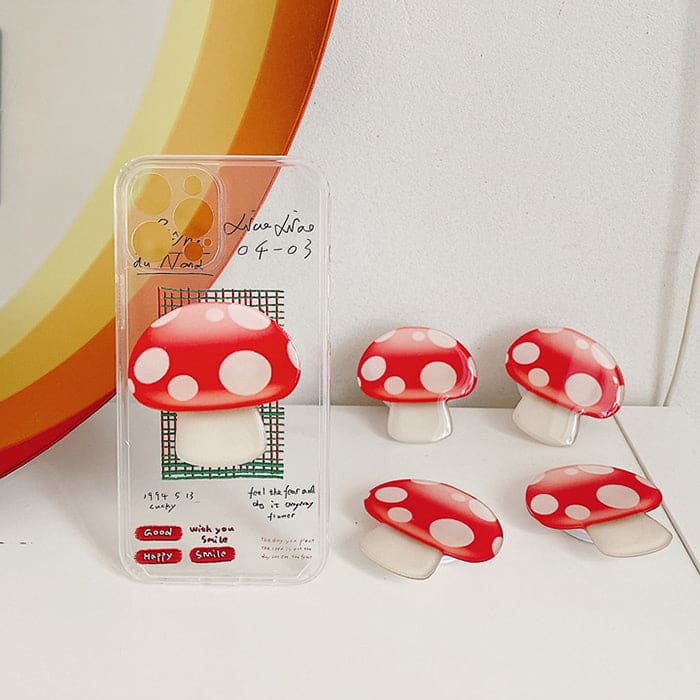 Mushroom Phone Grip Holder - Standart / Red