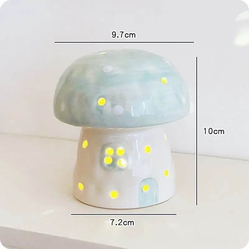 Mushroom Small Night Lamp - Lovesickdoe - Blue