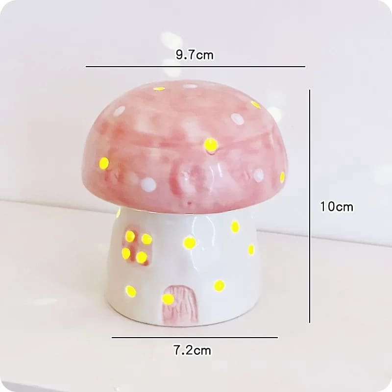Mushroom Small Night Lamp - Lovesickdoe - Pink