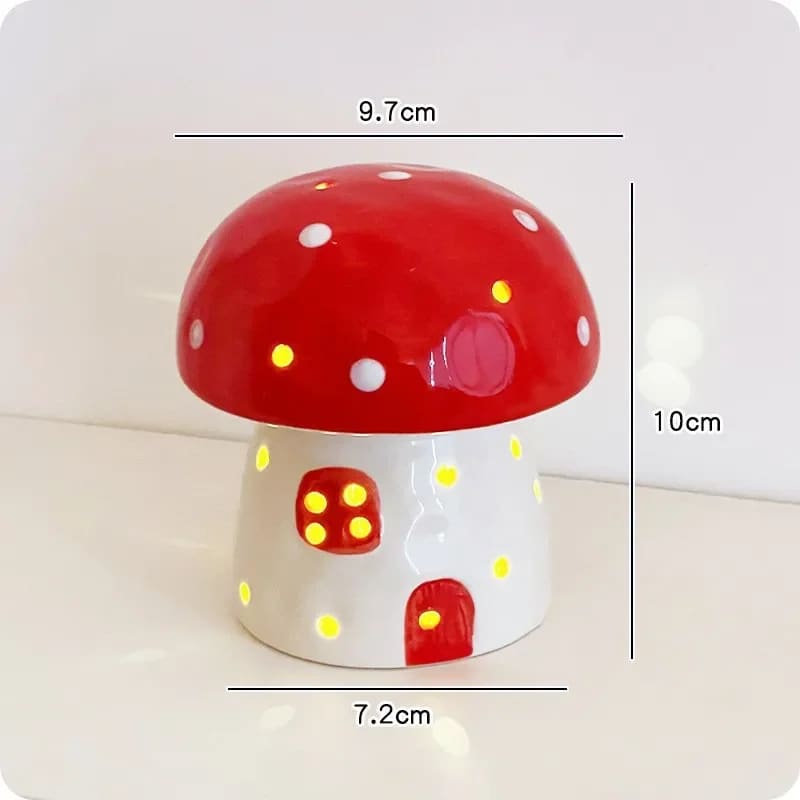 Mushroom Small Night Lamp - Lovesickdoe - Red