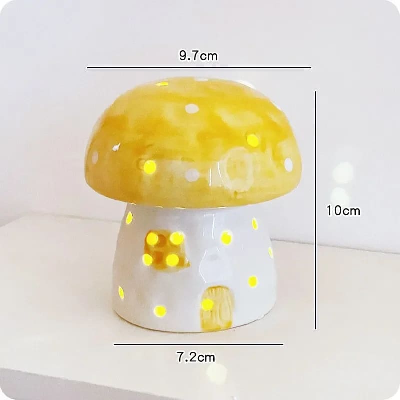 Mushroom Small Night Lamp - Lovesickdoe - Yellow