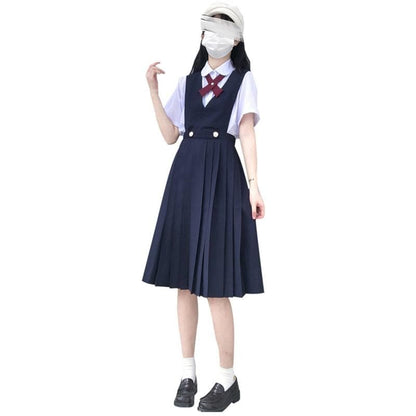 Navy/Black Sweet Jfashion Jk Kawaii Uniform Dress MK17192