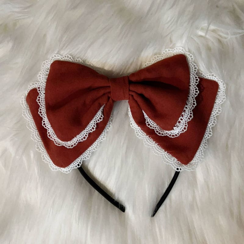 New Year’s Red Lolita Dress - Hair hoop / S