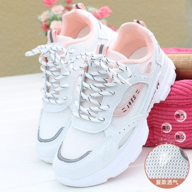 Numbering Platform Sneakers - Pink / 35