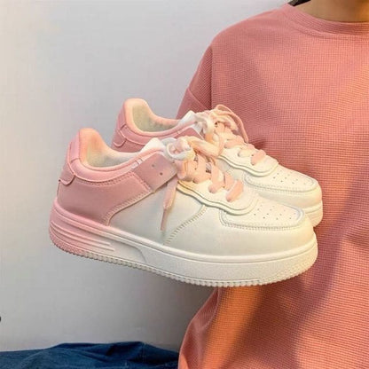 Ombre Platform Sneakers - Pink / 35