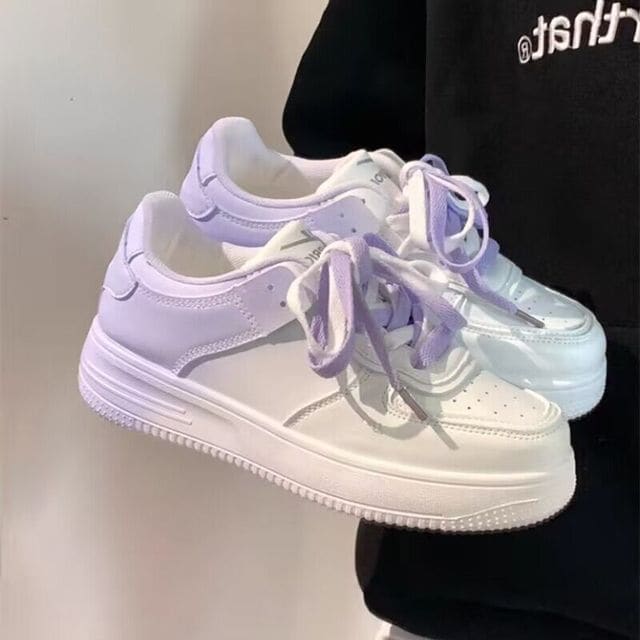 Ombre Platform Sneakers - Purple / 35