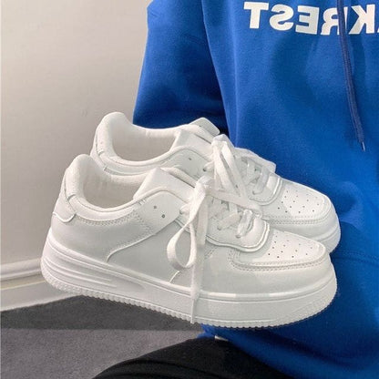 Ombre Platform Sneakers - White / 35