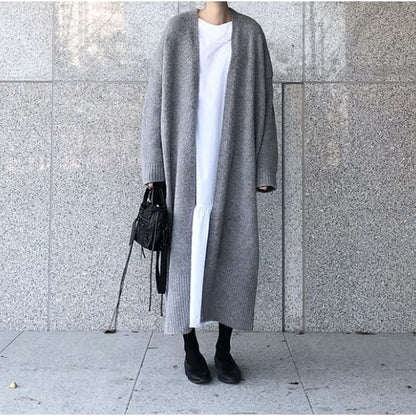 Open-Front Maxi Cardigan