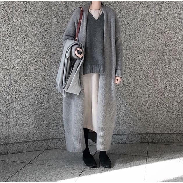 Open-Front Maxi Cardigan