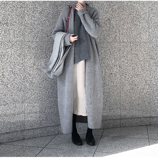 Open-Front Maxi Cardigan