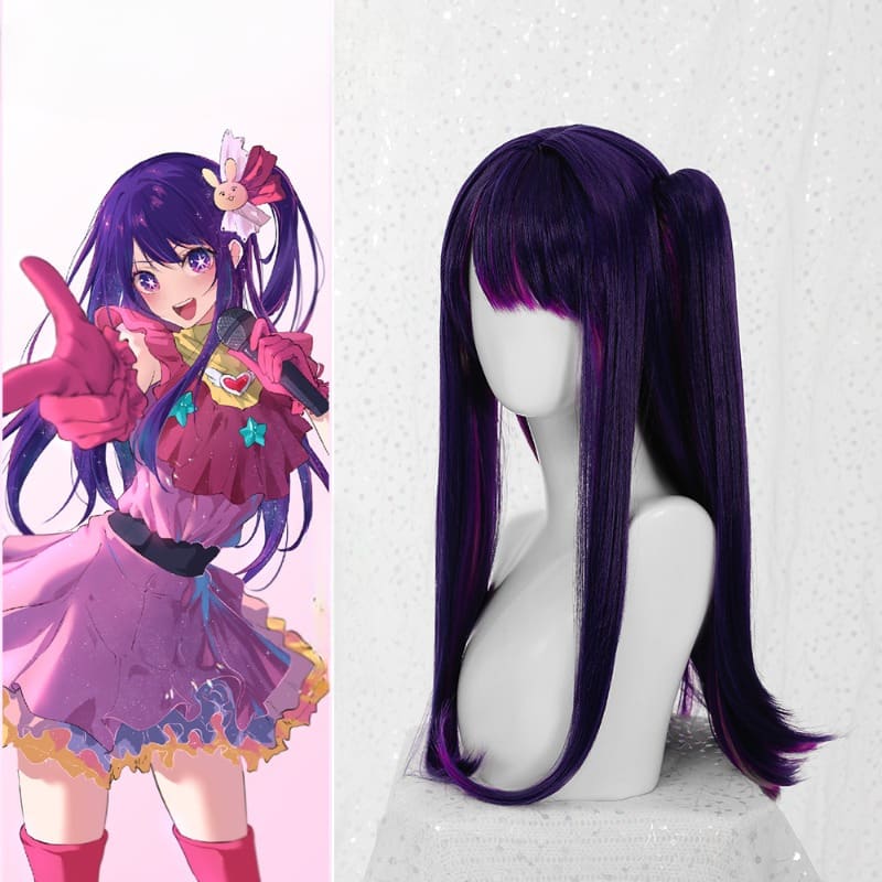 Oshi No Ko Ai Hoshino Mix Purple Pink Side Ponytail Cosplay