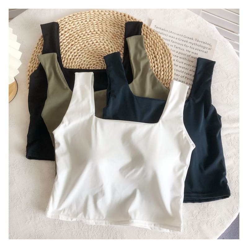 Padded Crop Tank Top