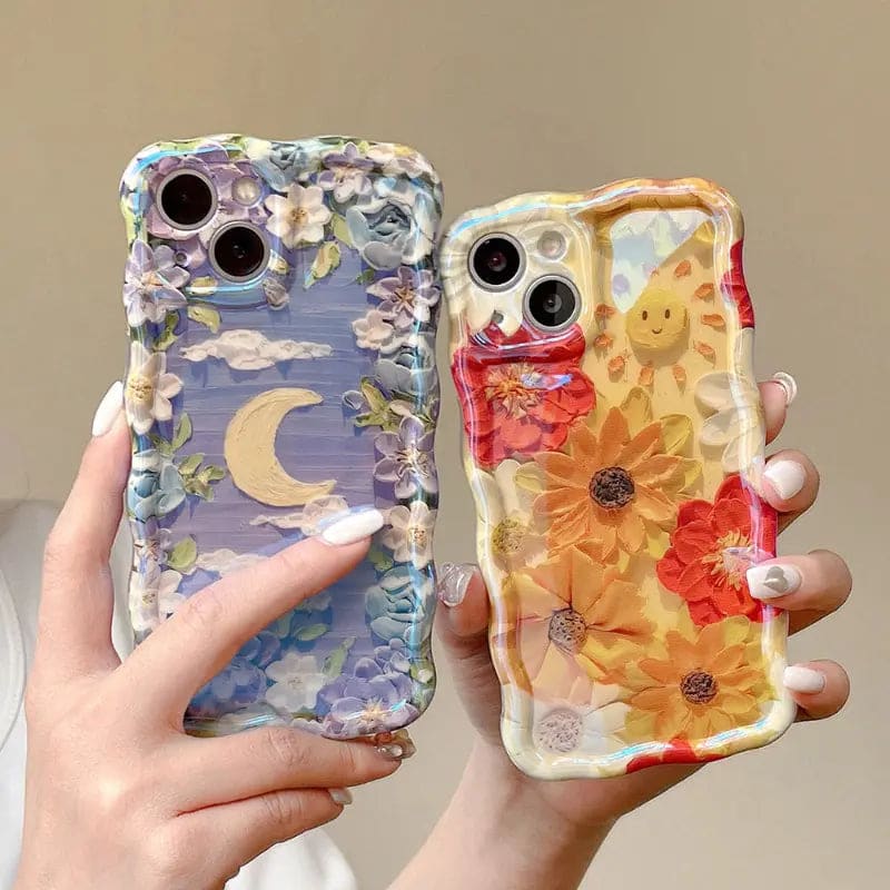 Kawaii Aesthetic Y2K Cute Fairy Painting Flowers Phone Case MK Kawaii Store