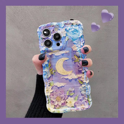 Kawaii Aesthetic Y2K Cute Fairy Painting Flowers Phone Case MK Kawaii Store