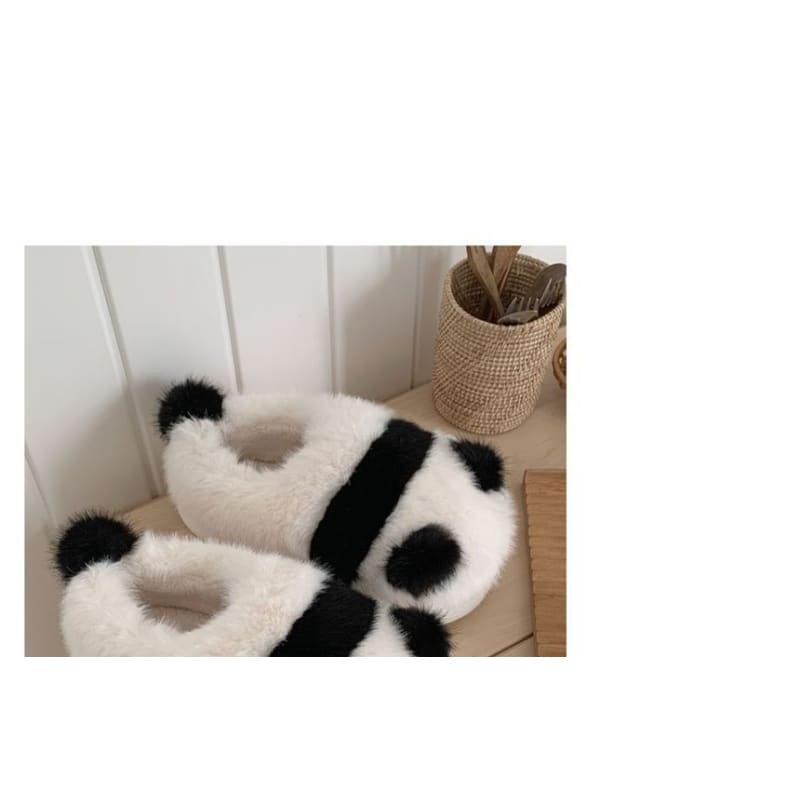 Panda Fluffy Slippers