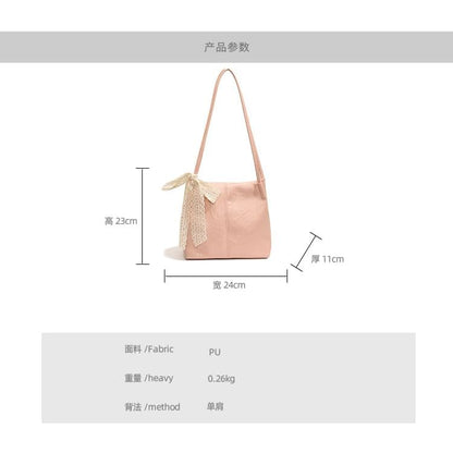 Panel Faux Leather Tote Bag