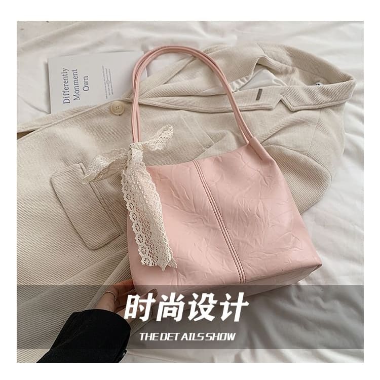 Panel Faux Leather Tote Bag