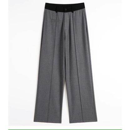 Panel High Waist Wide Leg Slacks