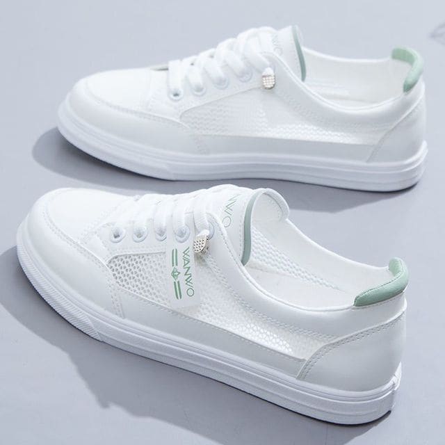 Panel Mesh Sneakers - Green / 35