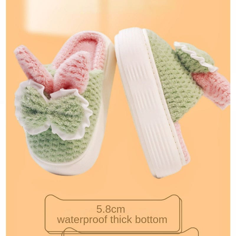 Pastel Bunny and Bows Cute Slippers ON894 - slippers