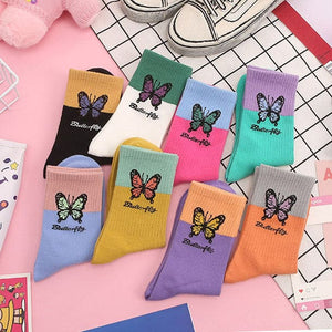 Pastel Butterfly Socks - Socks