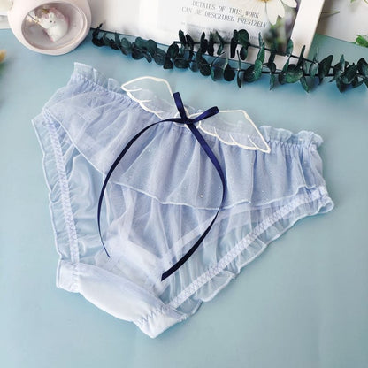 Pastel Cute Angel Wings Undies MK17705 - Blue / M