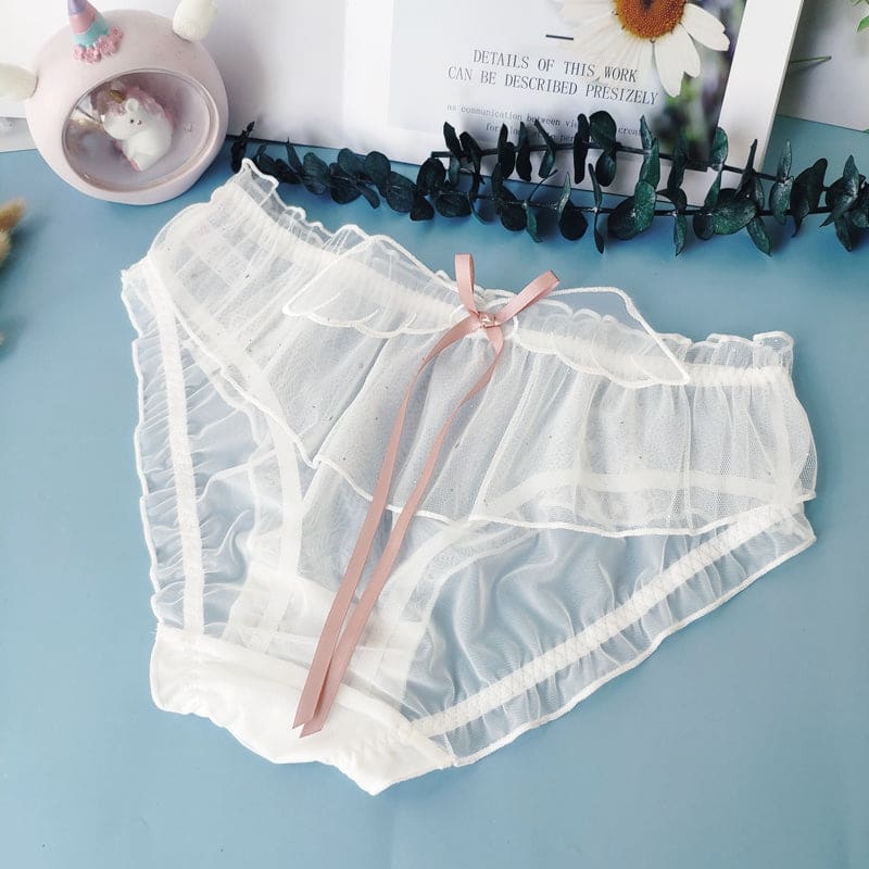 Pastel Cute Angel Wings Undies MK17705 - White / M