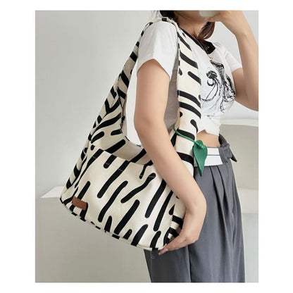 Patterned Canvas Tote Bag