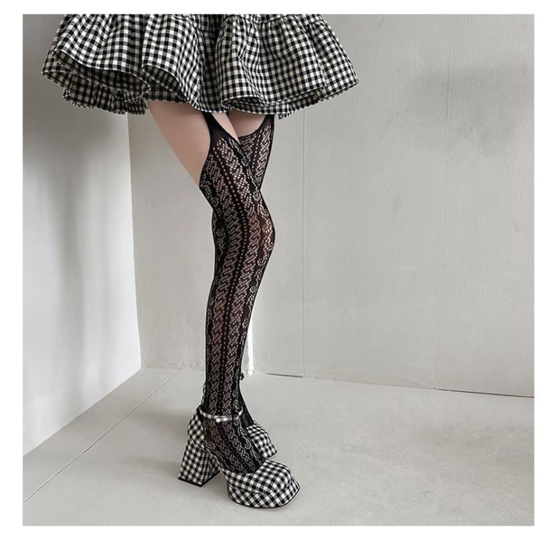 Patterned Fishnet Tights