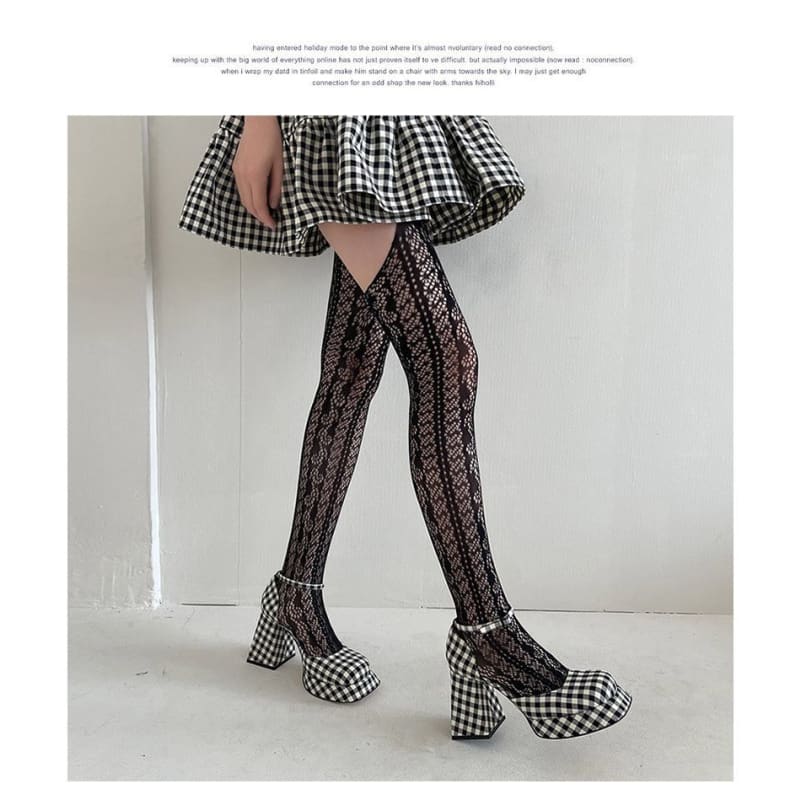 Patterned Fishnet Tights