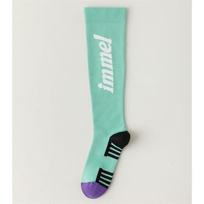 Patterned Knee High Socks - Green / One Size