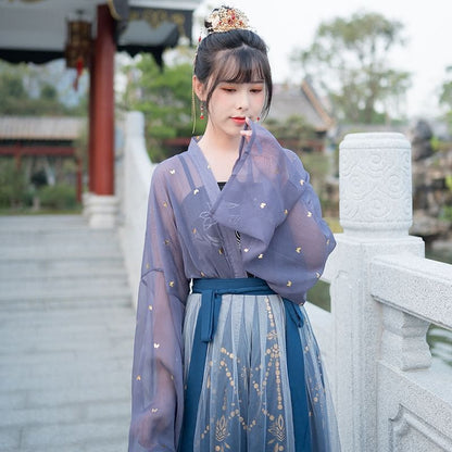 Patterned Print Hanfu Costume Set