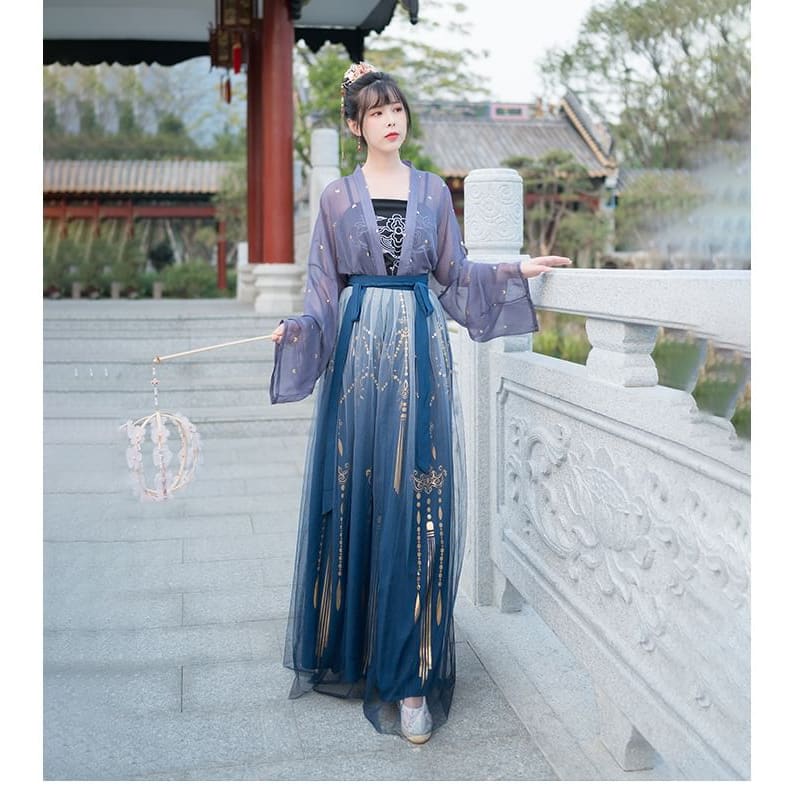 Patterned Print Hanfu Costume Set