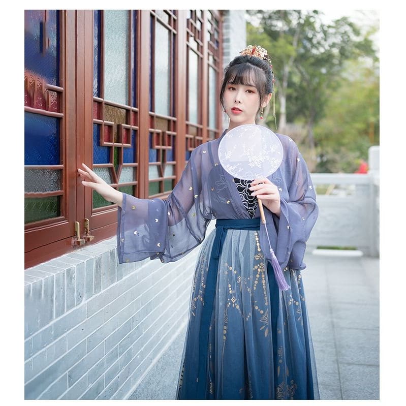 Patterned Print Hanfu Costume Set