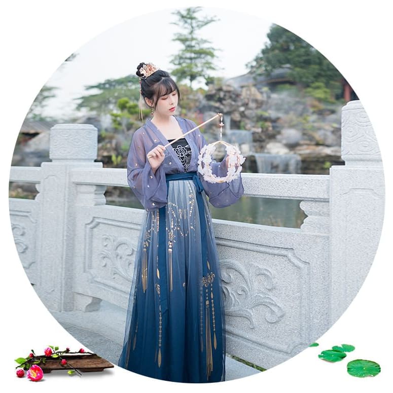 Patterned Print Hanfu Costume Set