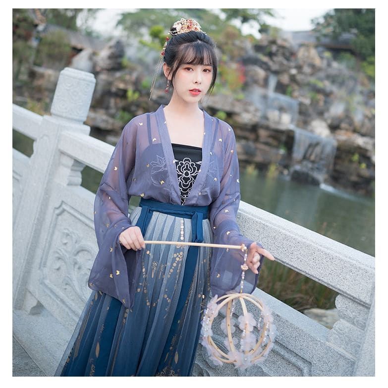 Patterned Print Hanfu Costume Set