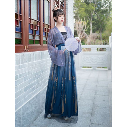 Patterned Print Hanfu Costume Set