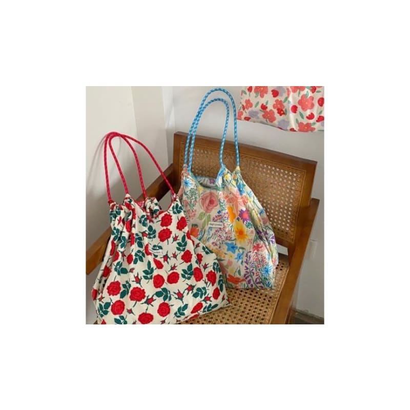 Patterned Print Tote Bag