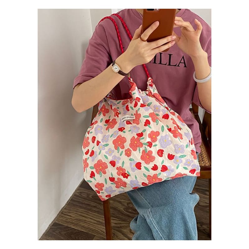 Patterned Print Tote Bag